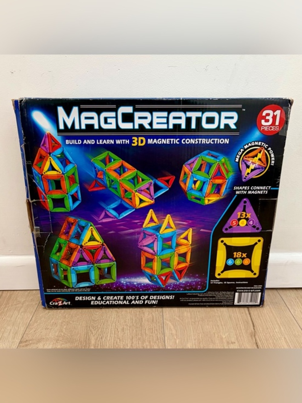 MagCreator 31-Piece 3D Magnetic Construction Set – Cra-Z-Art – Building Toy